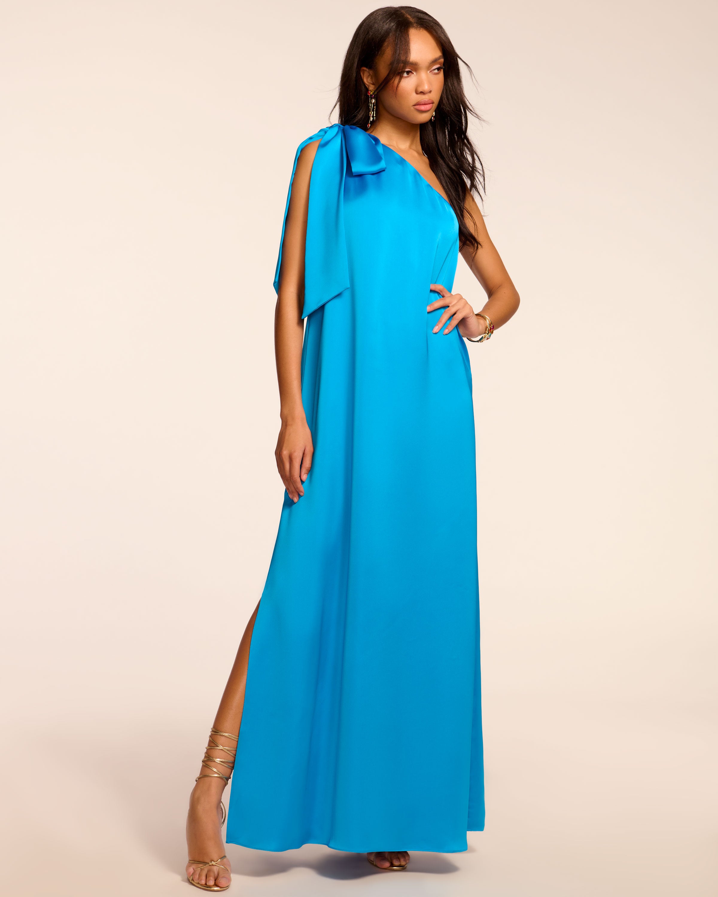 Benita One-Shoulder Gown