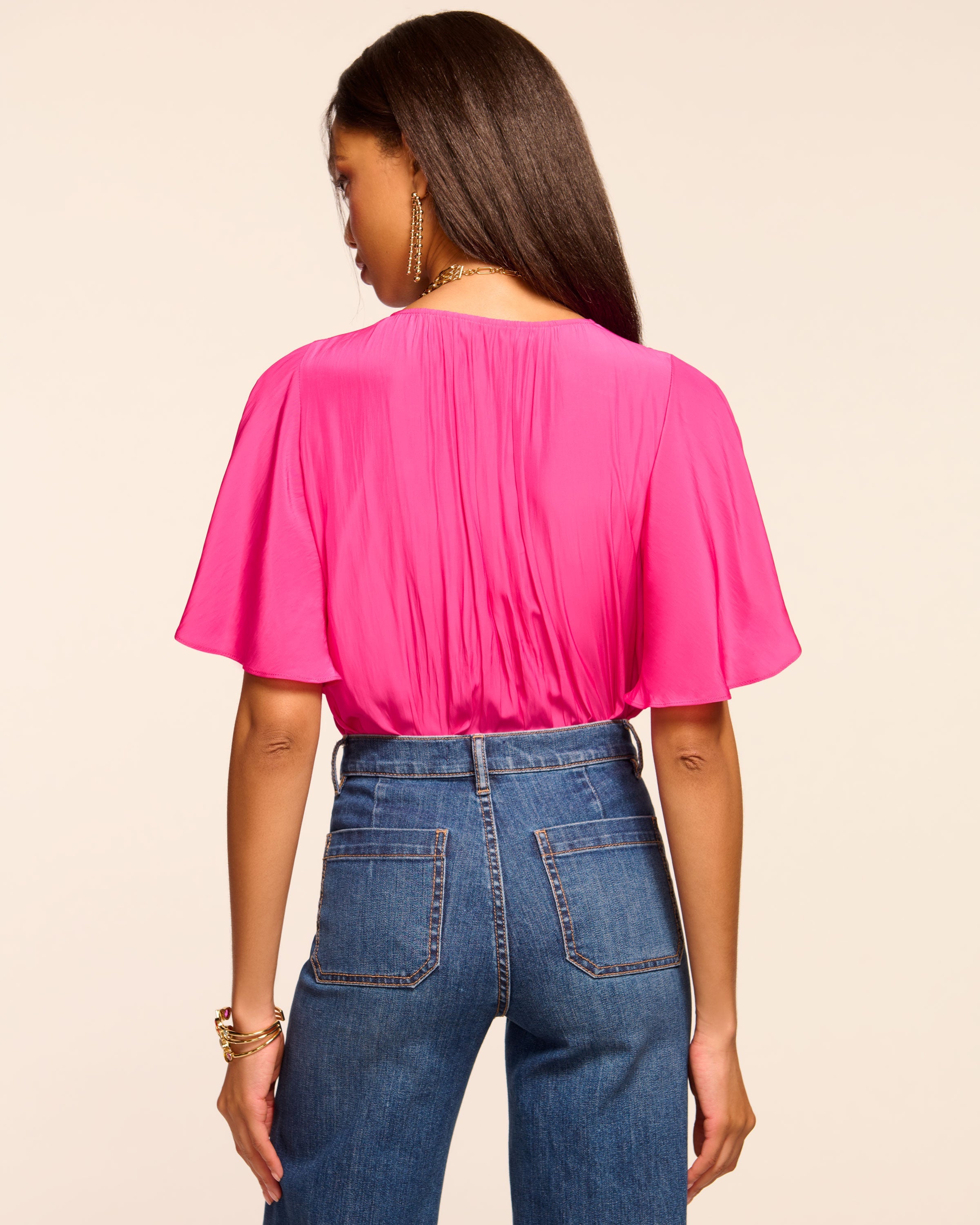 Lolita V-Neck Flutter Sleeve Blouse