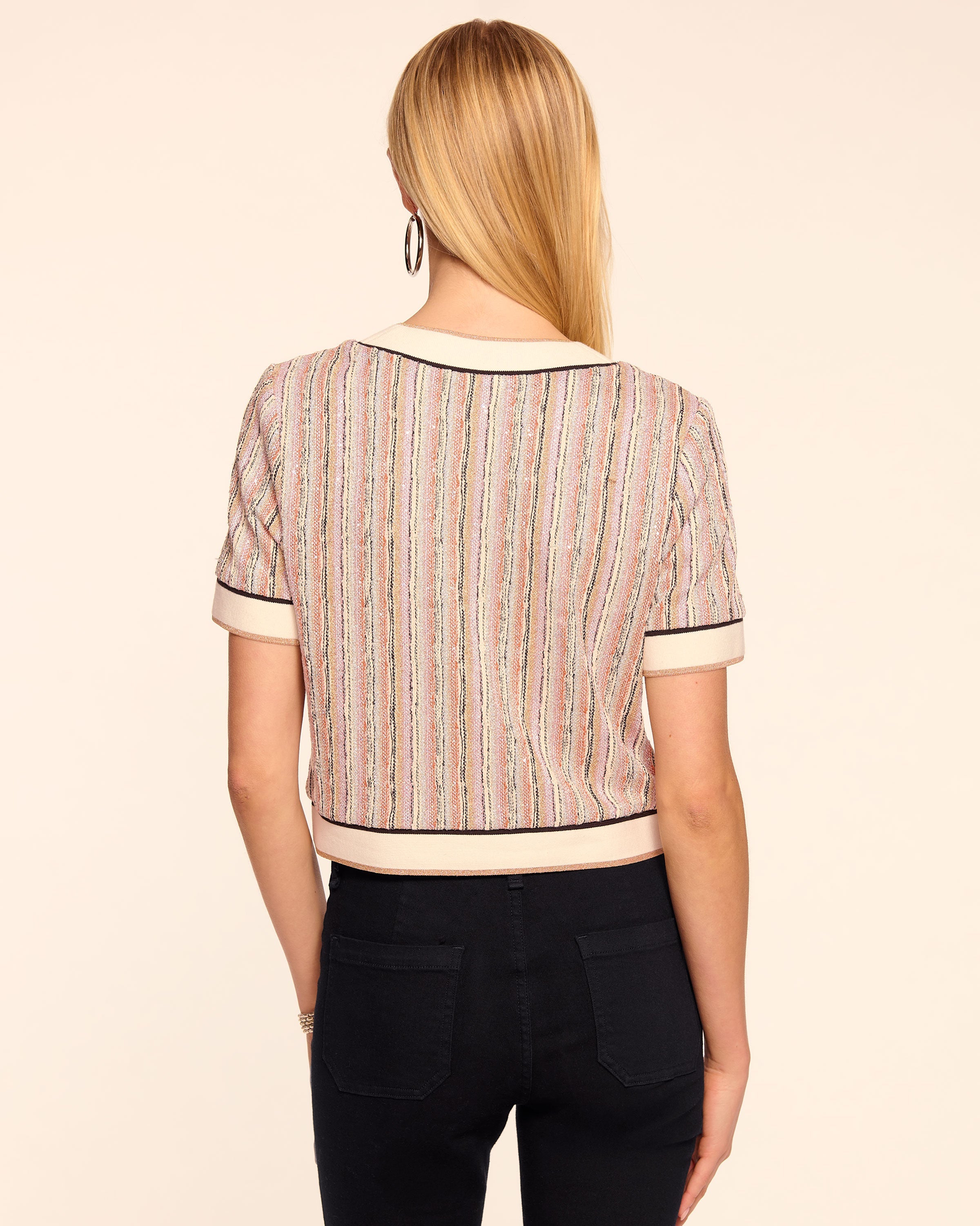 Sterling Sequin Knit Short Sleeve Jacket