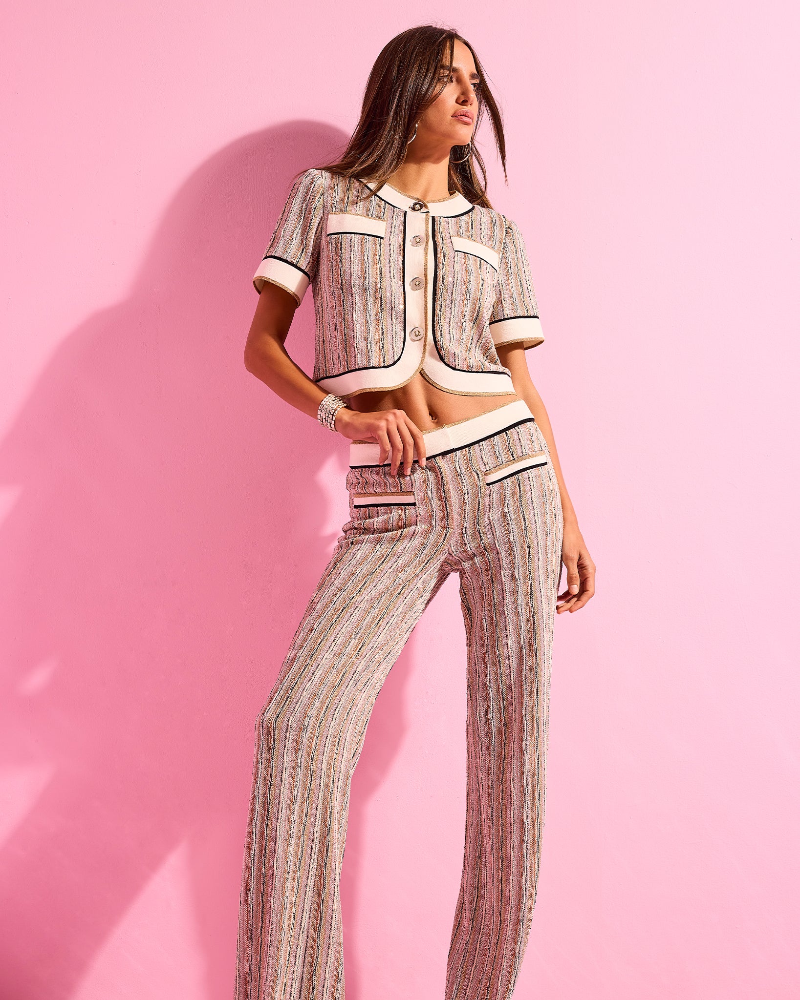 Sterling Sequin Knit Short Sleeve Jacket