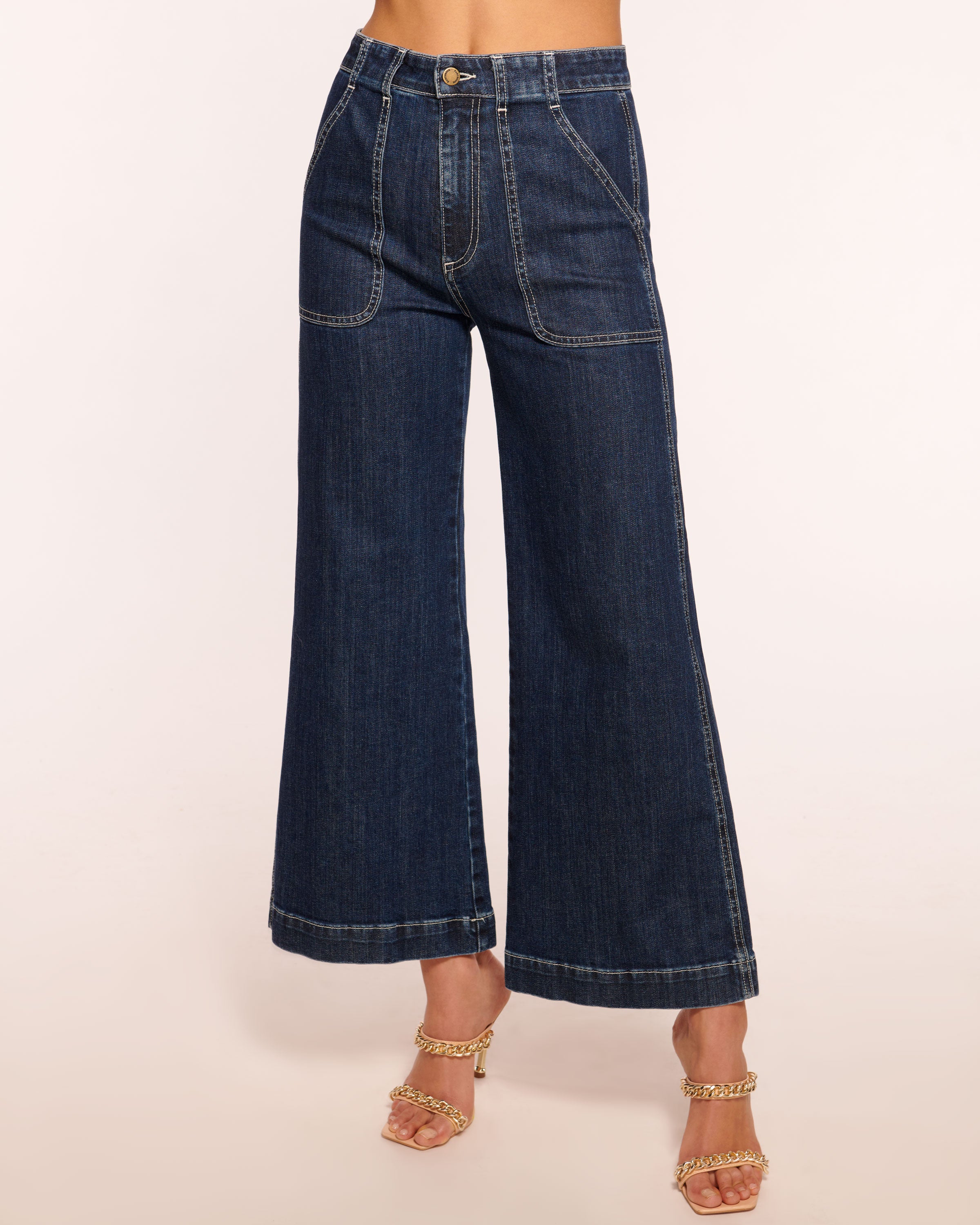Theodora Cropped Wide Leg Jean