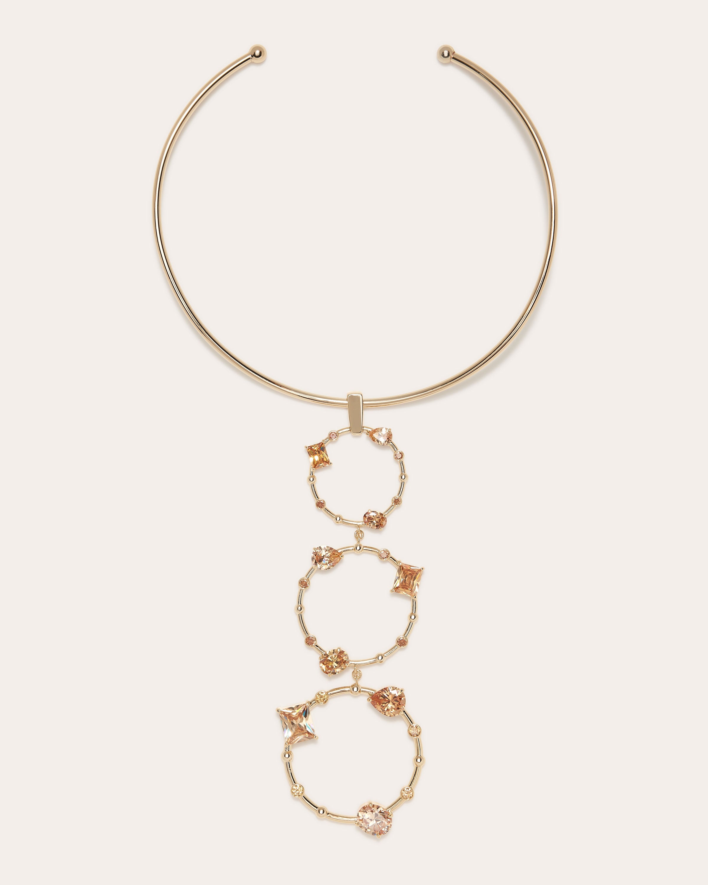 Camile Gemstone Circular Necklace
