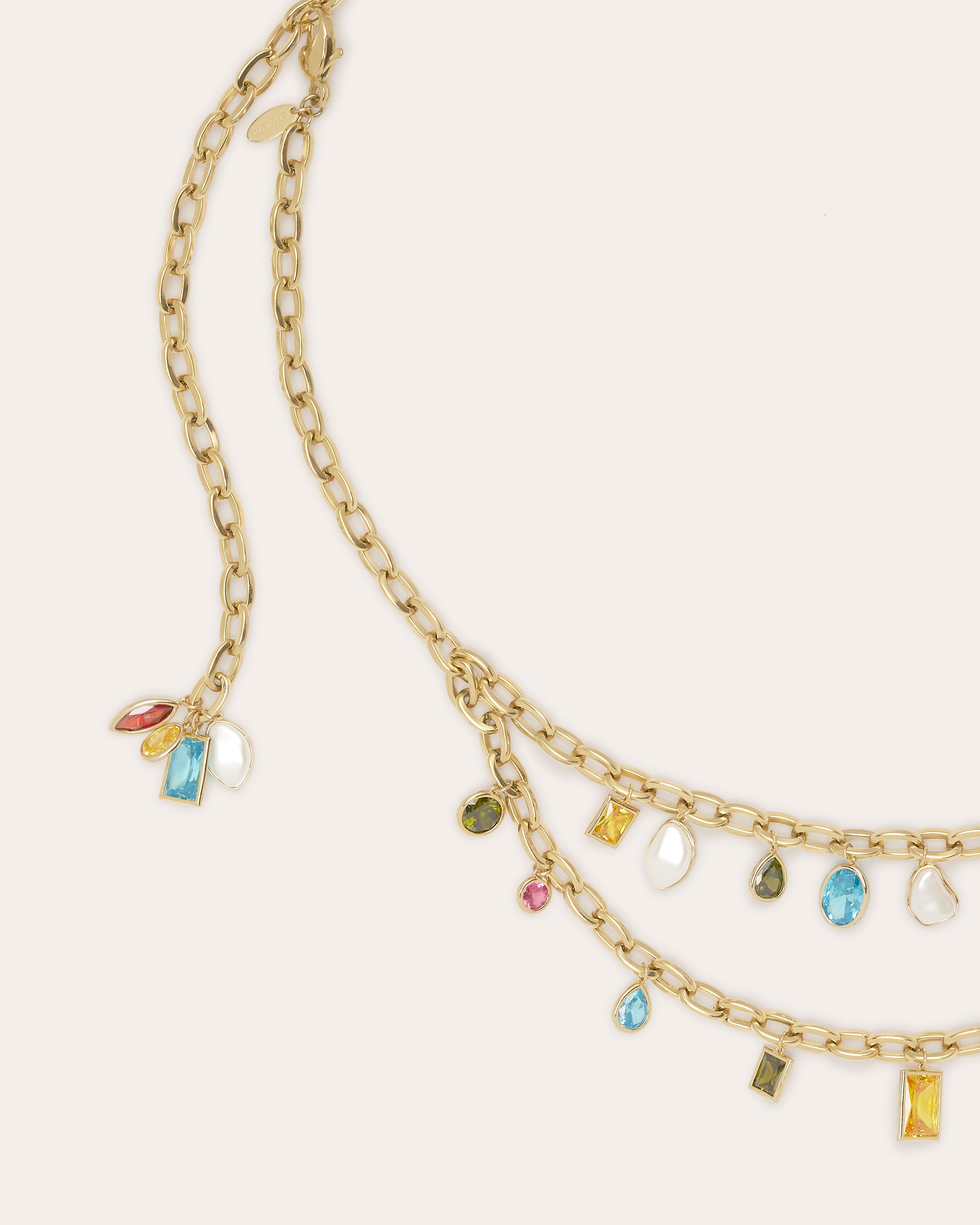 Millie Multicolor Stone Layered Chain Belt