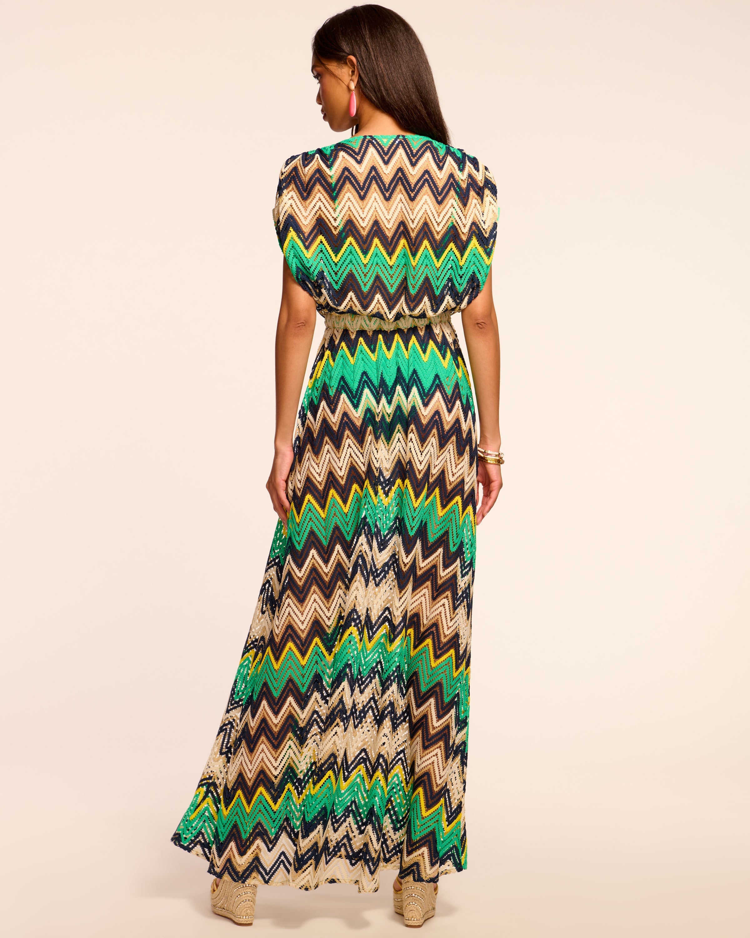 Katheron Chevron Coverup Maxi Dress