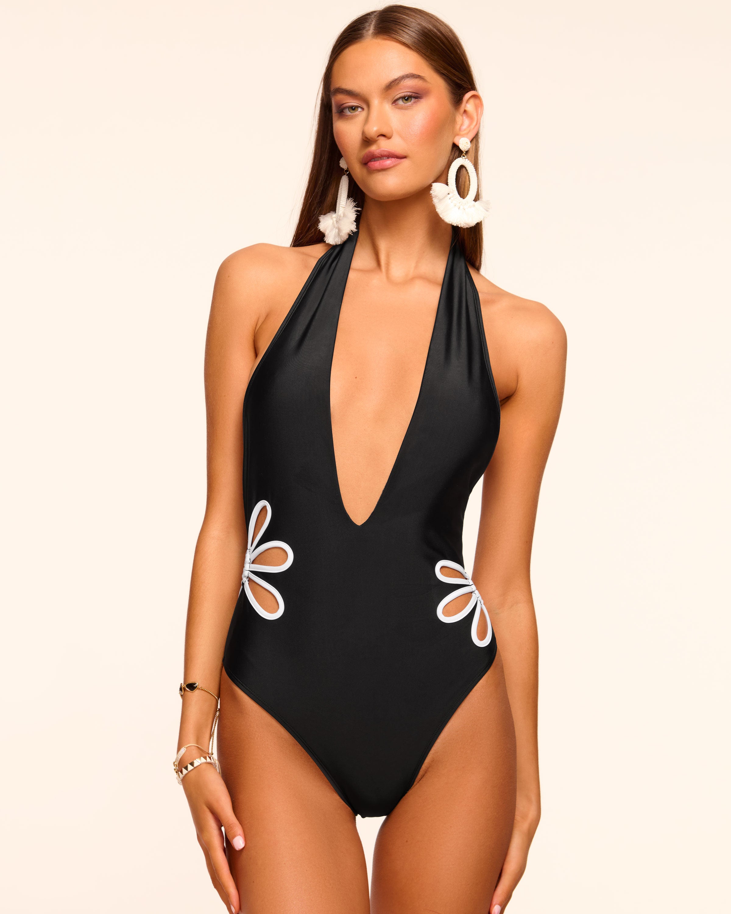Miranda Cutout Plunging One Piece Swimsuit