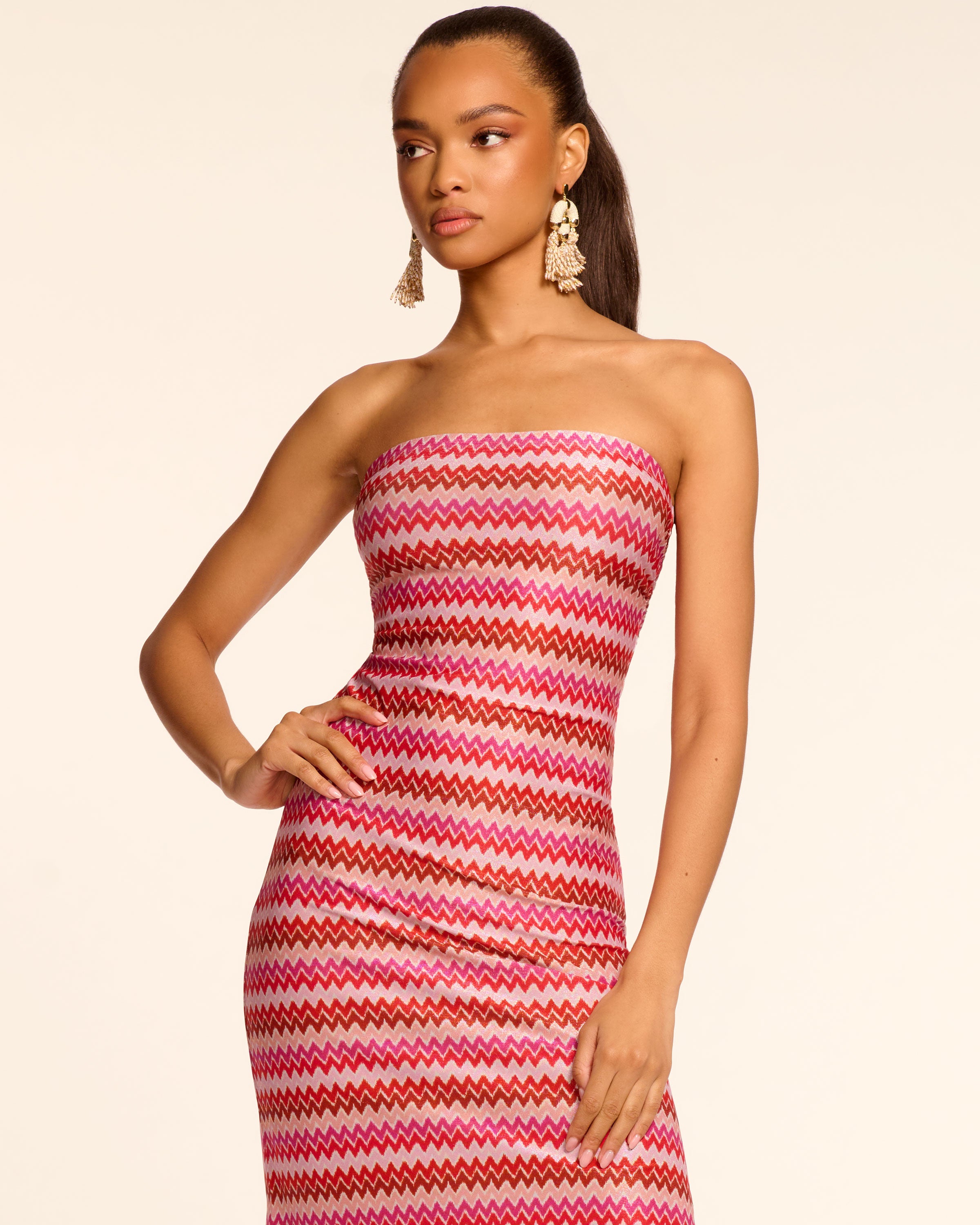 Sparkle Chevron Nava Coverup Dress