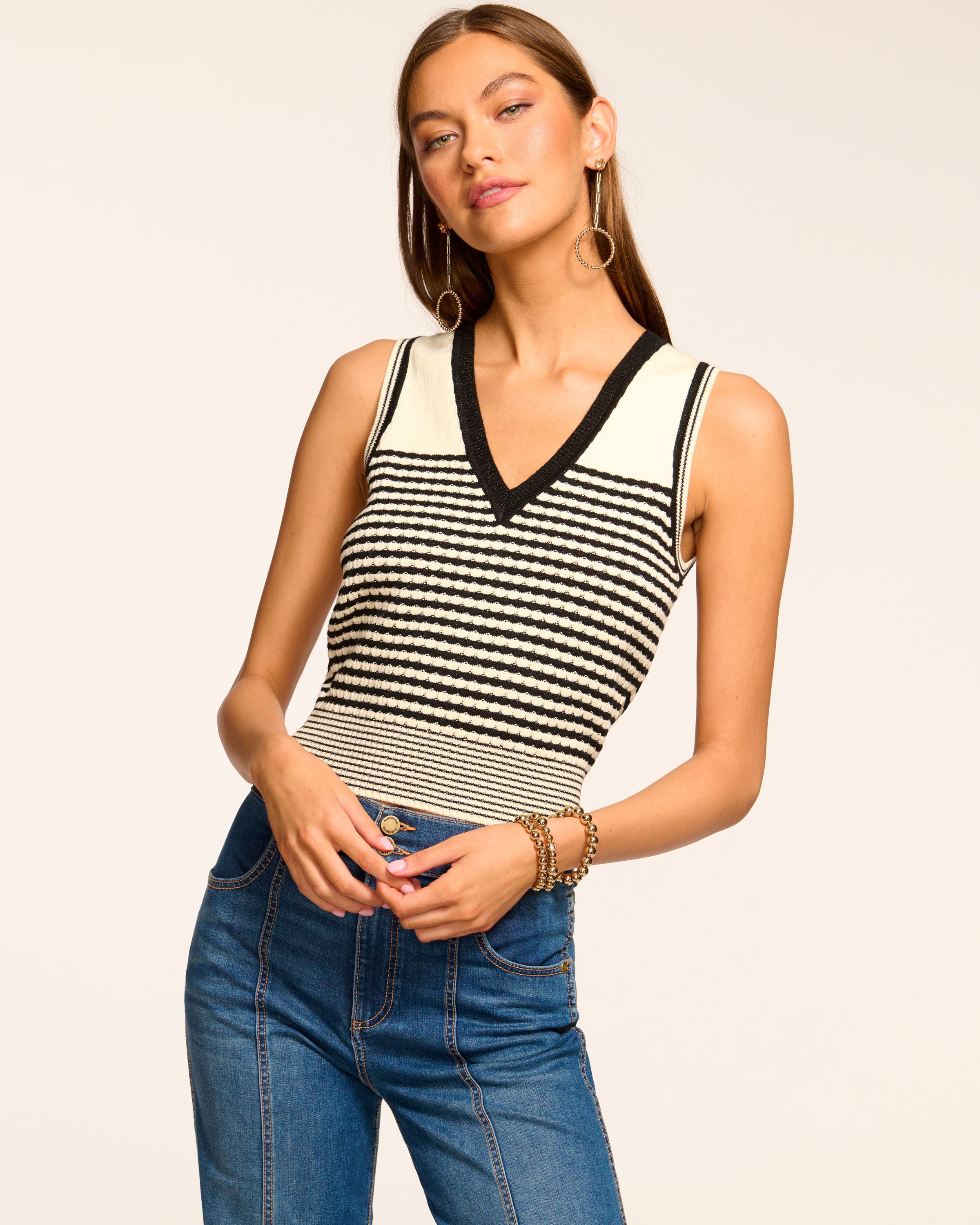 Elle V-Neck Knit Tank Top