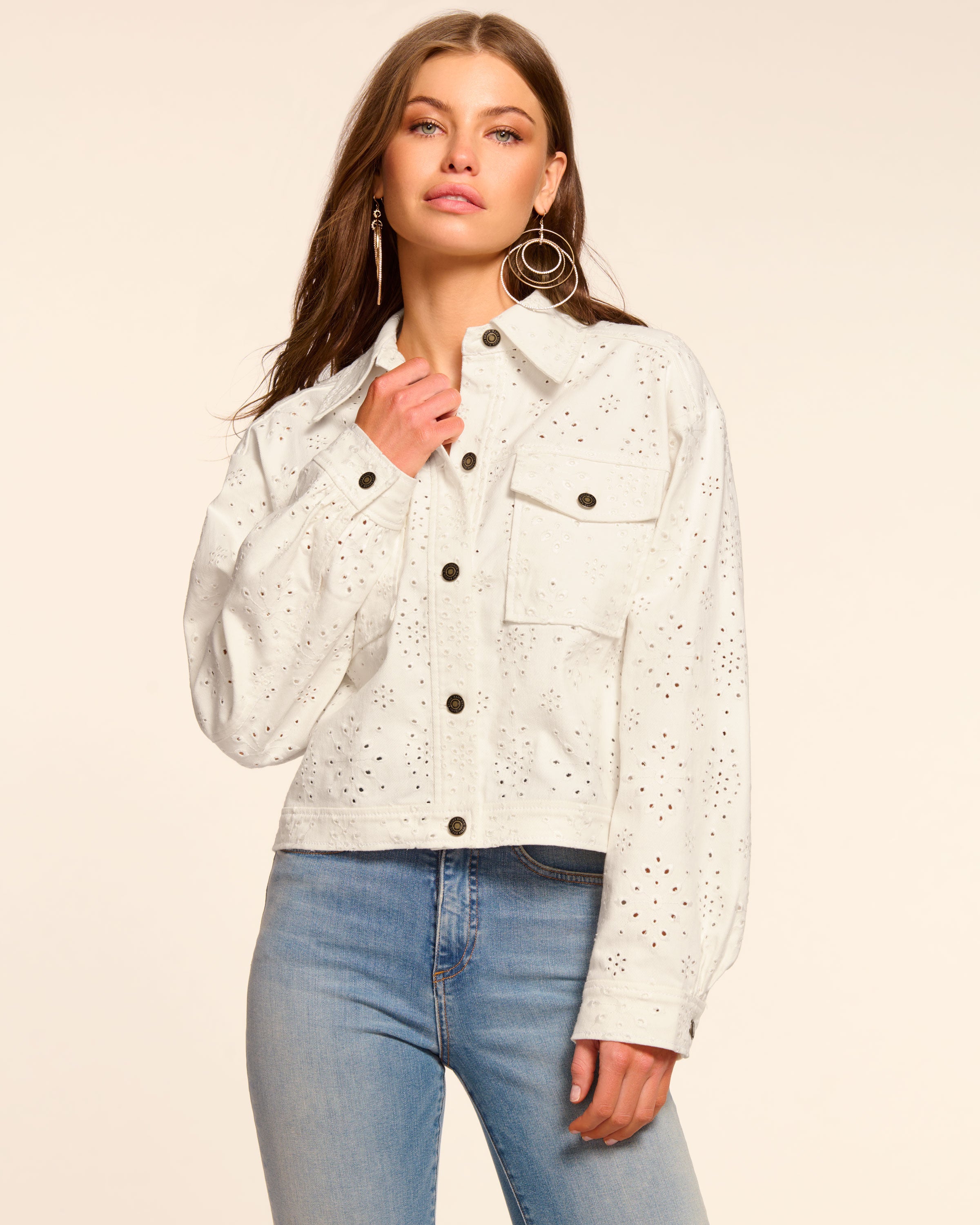 Martha Eyelet Denim Jacket