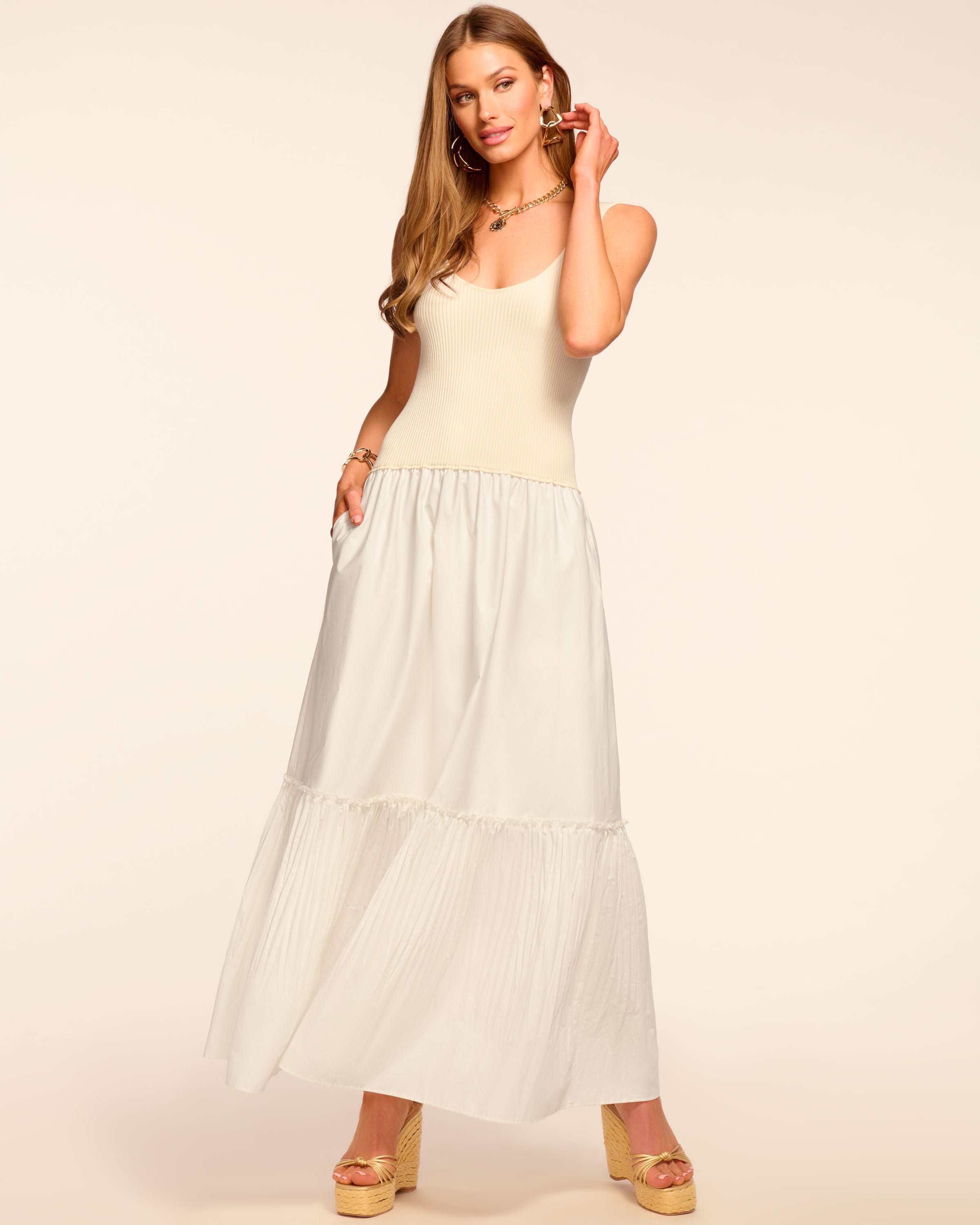 Dawson Drop Waist Combo Maxi Dress
