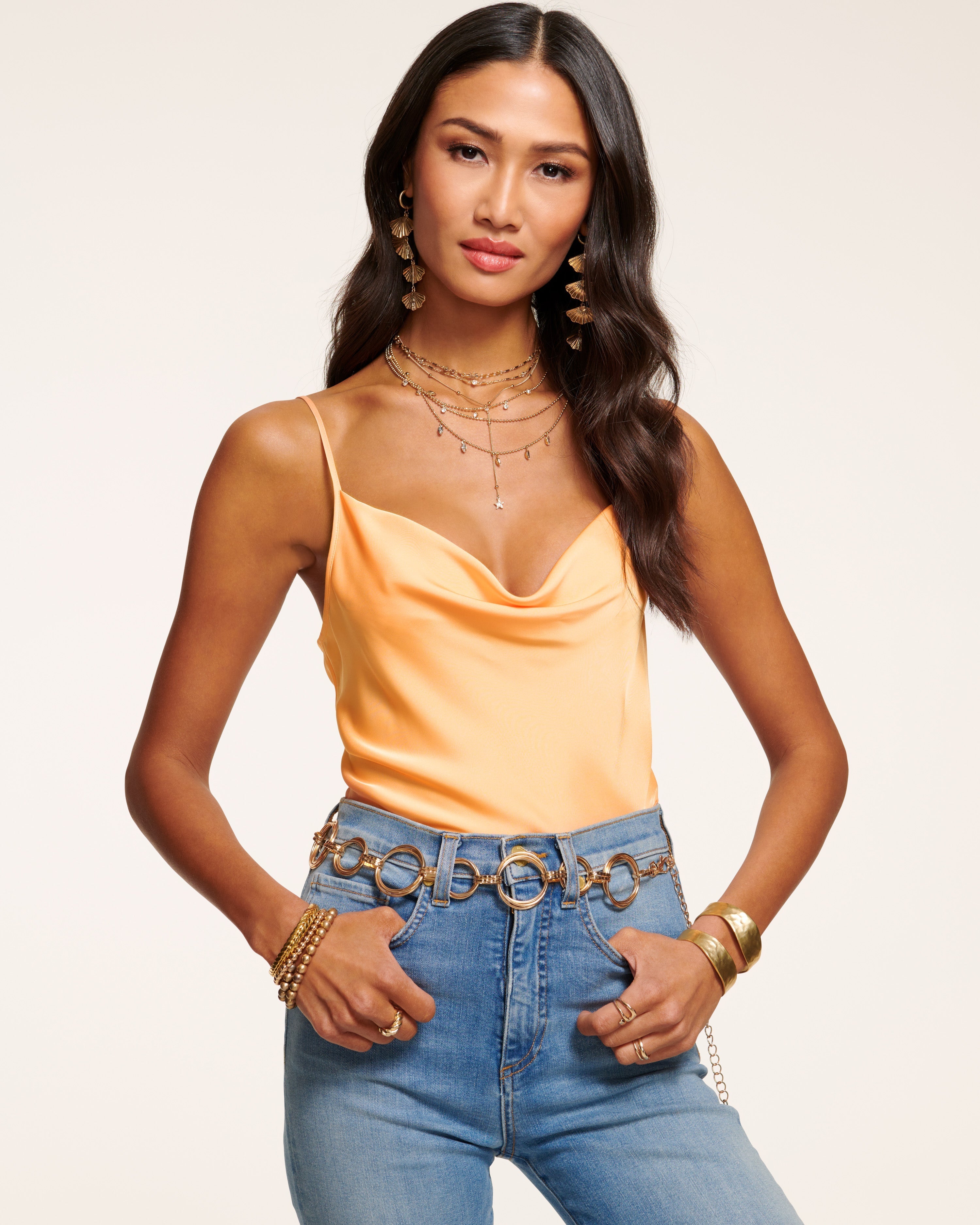 Abigail Cowl Neck Tank Top