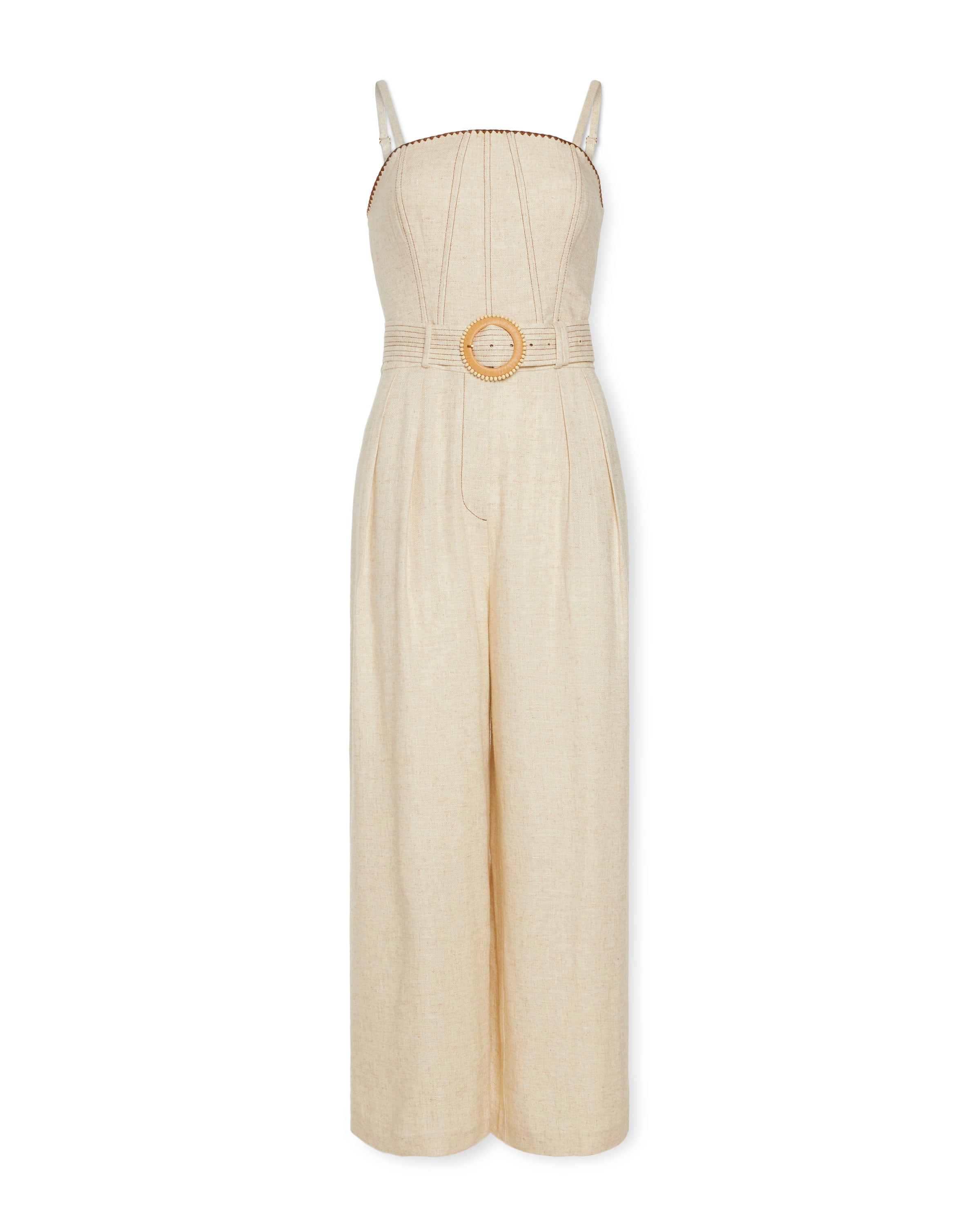 Nadia Linen Cropped Jumpsuit