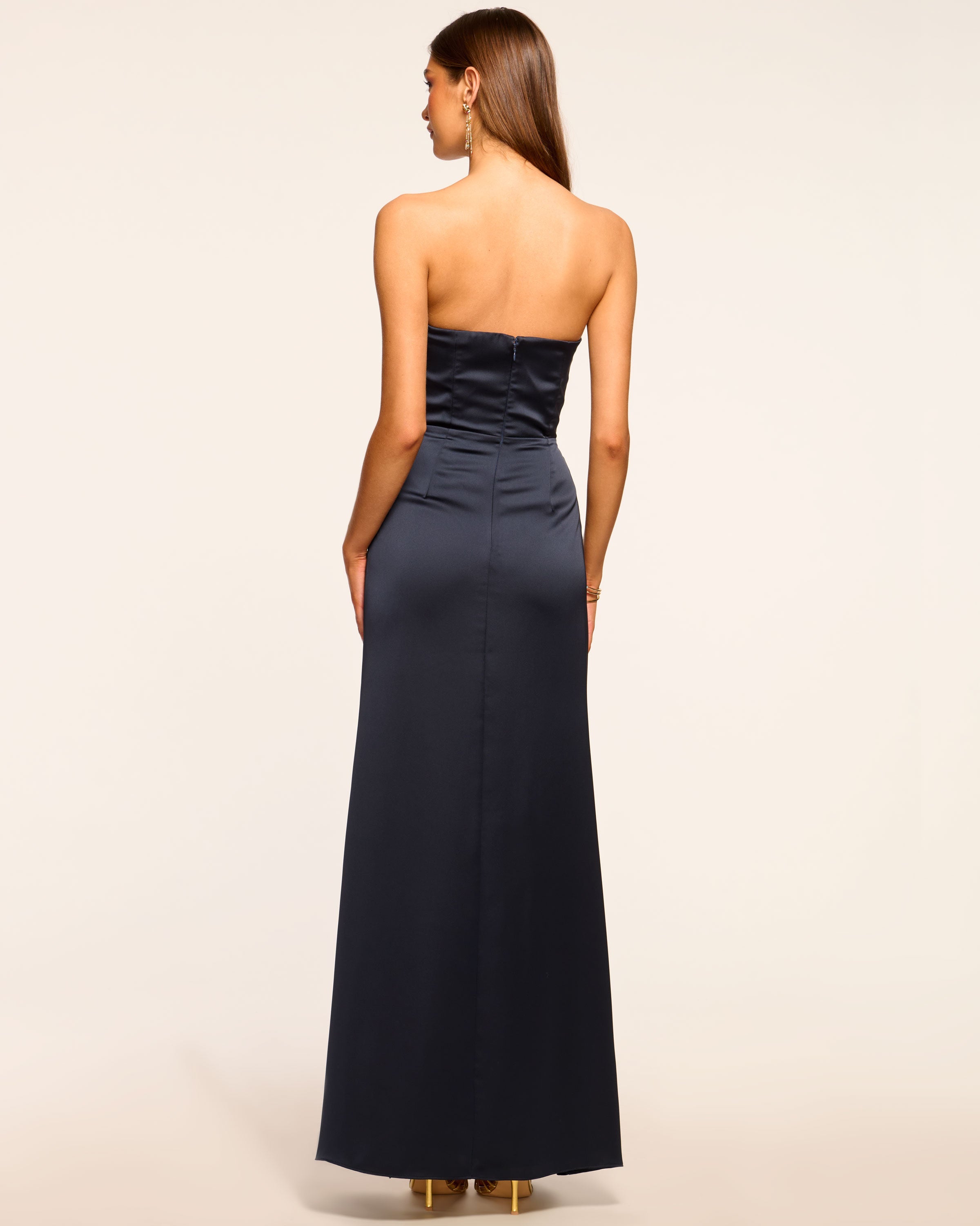 Galilee Strapless Ruffle Gown