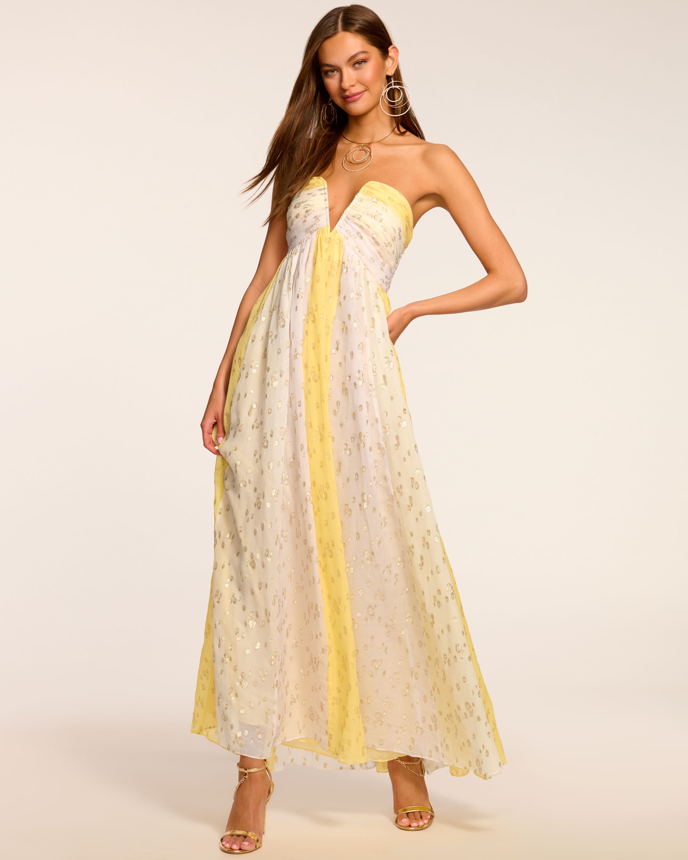 Demi Strapless Jacquard Gown