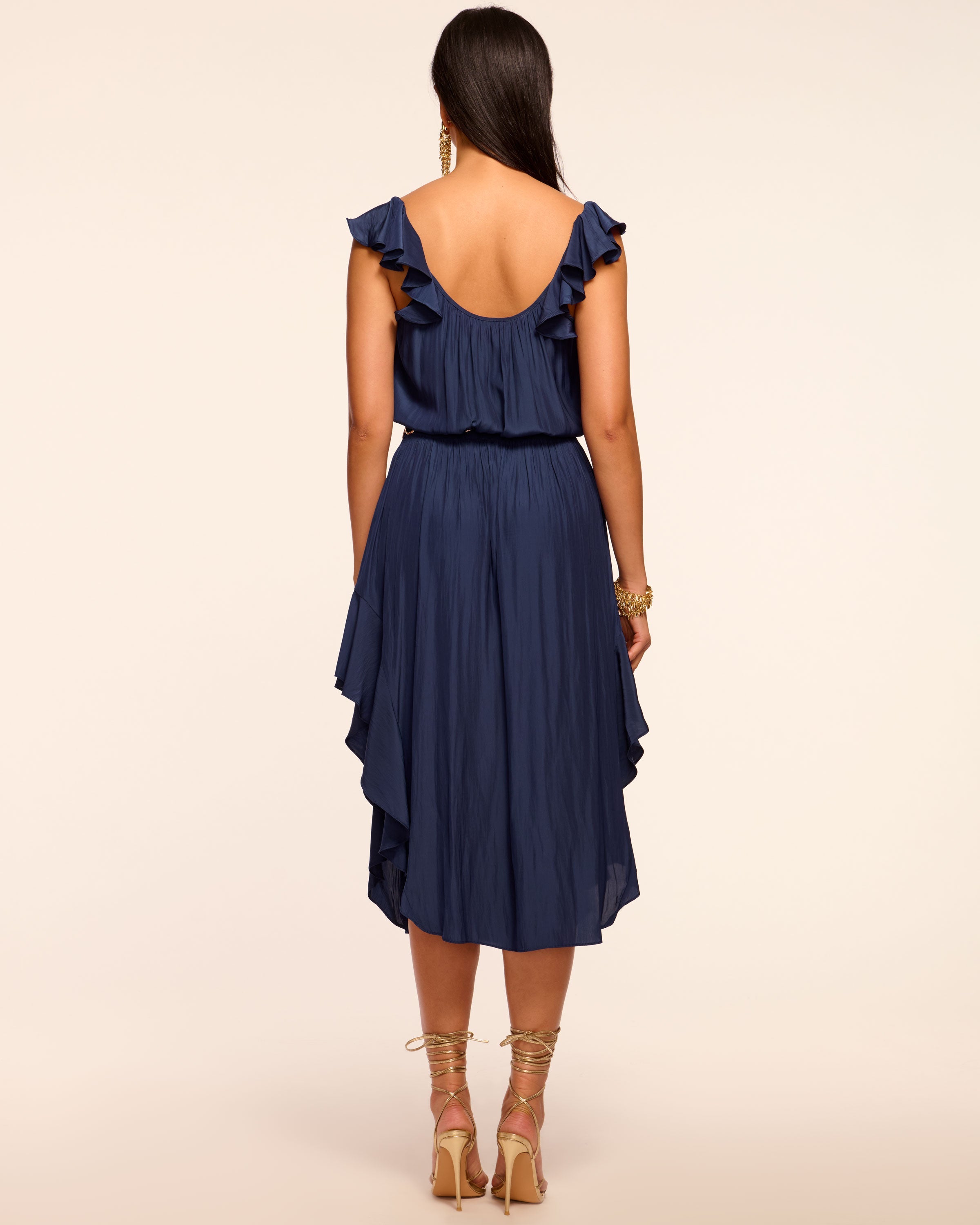 Clementine Smocked Elastic Waist Midi Dress