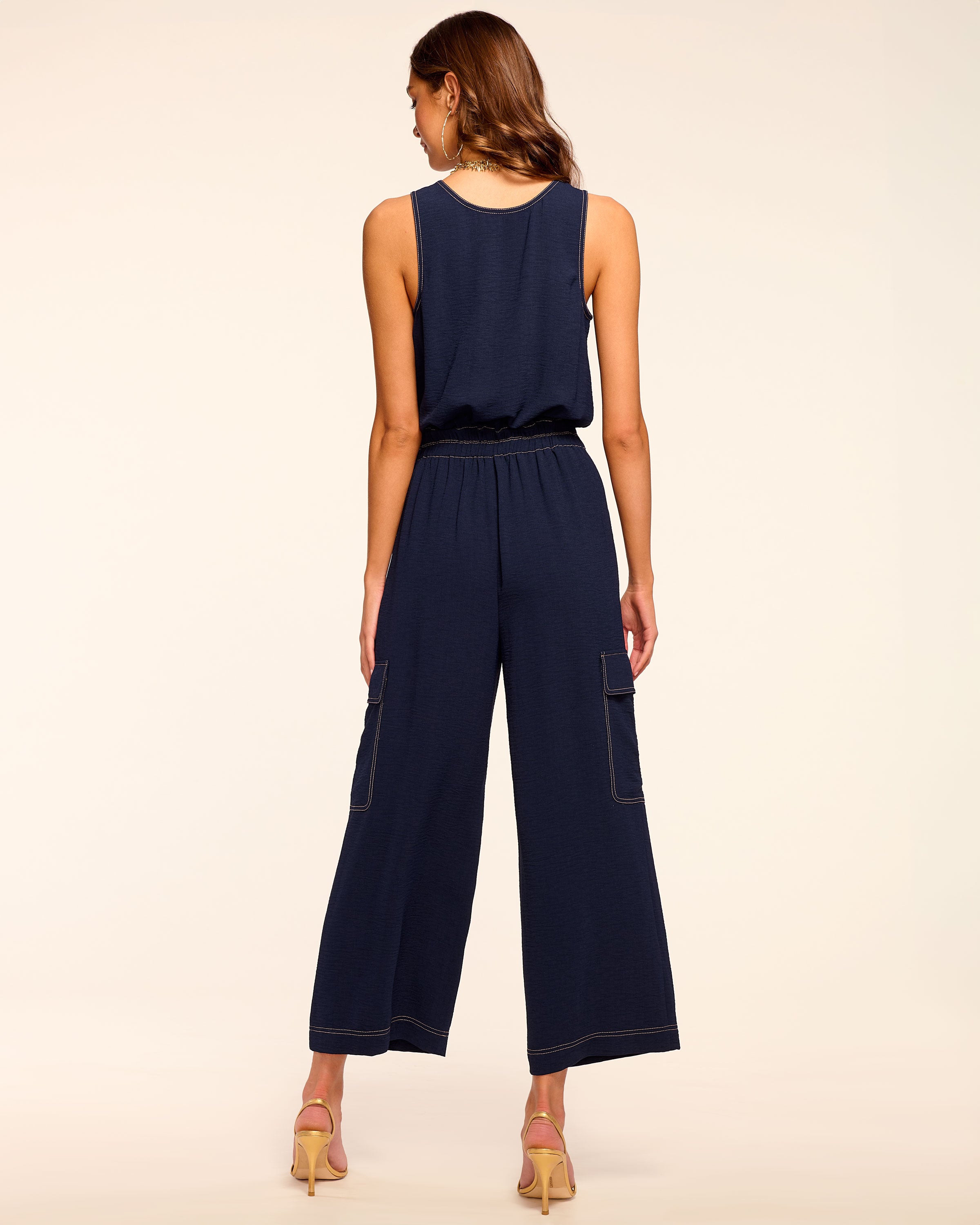 Greta Belted Cropped Sleeveless Jumpsuit