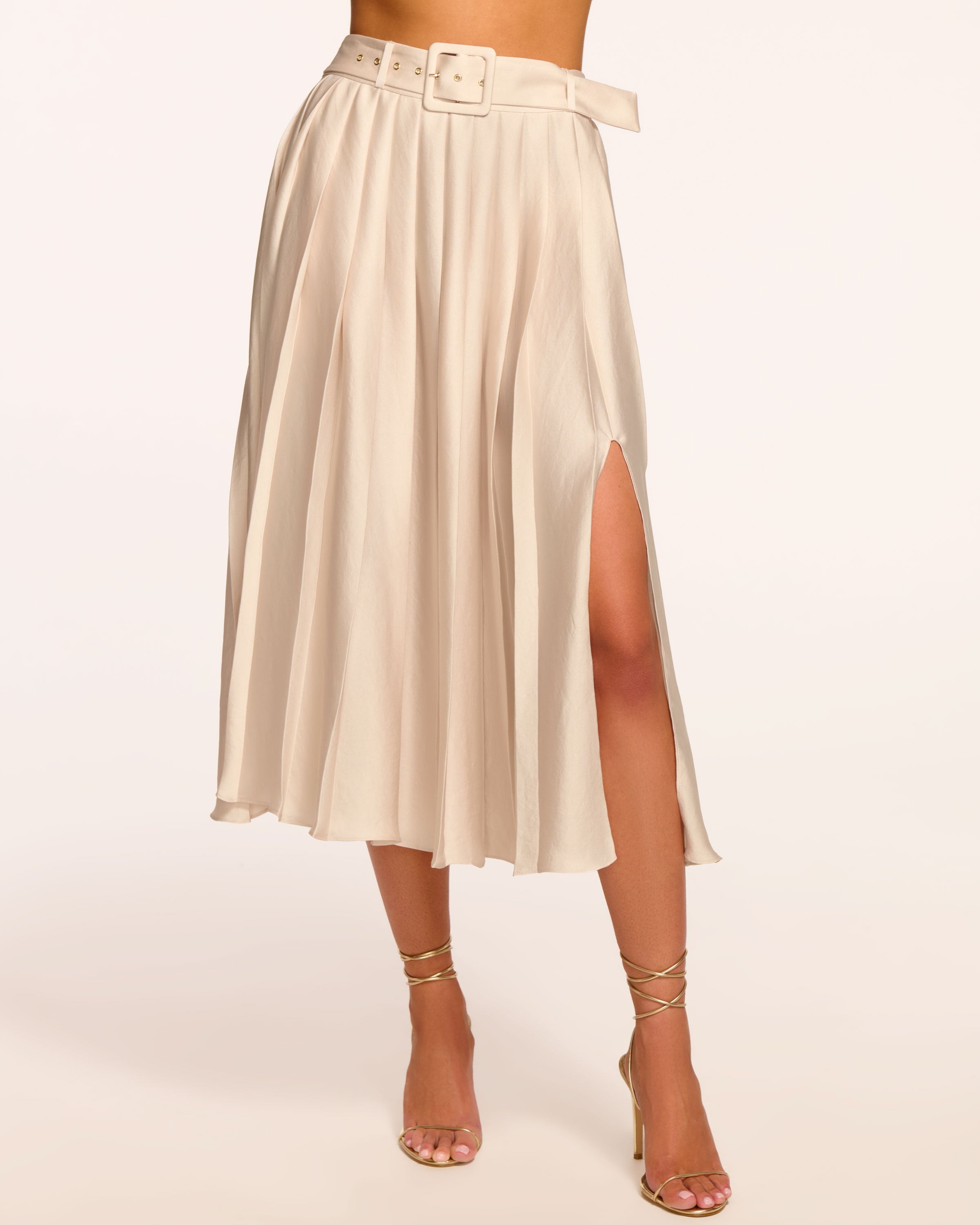 Abigayle Pleated Midi Skirt