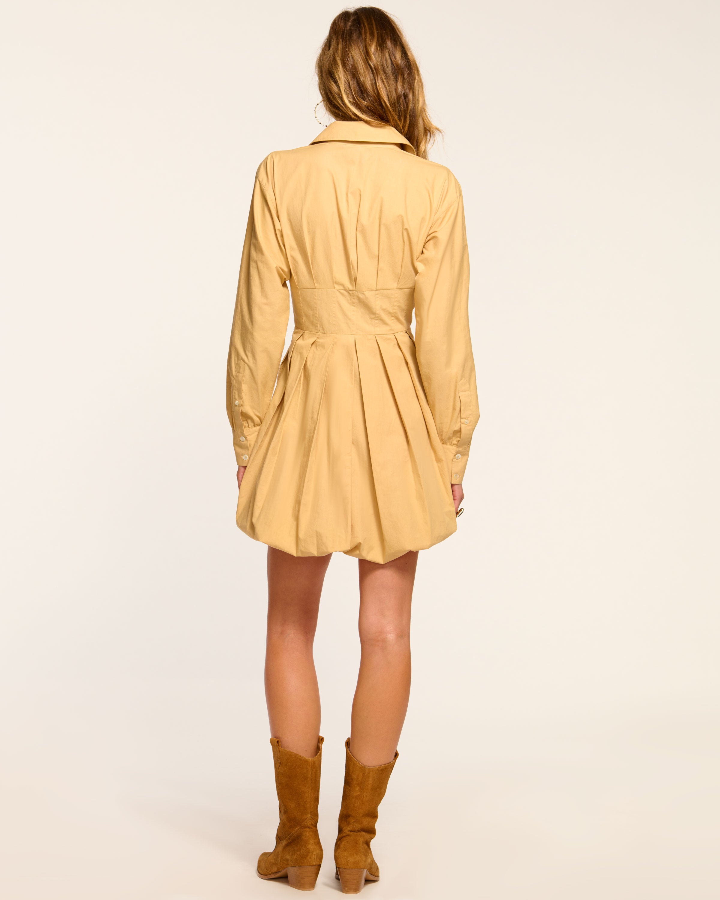Naira Cotton Poplin Bubble Mini Dress