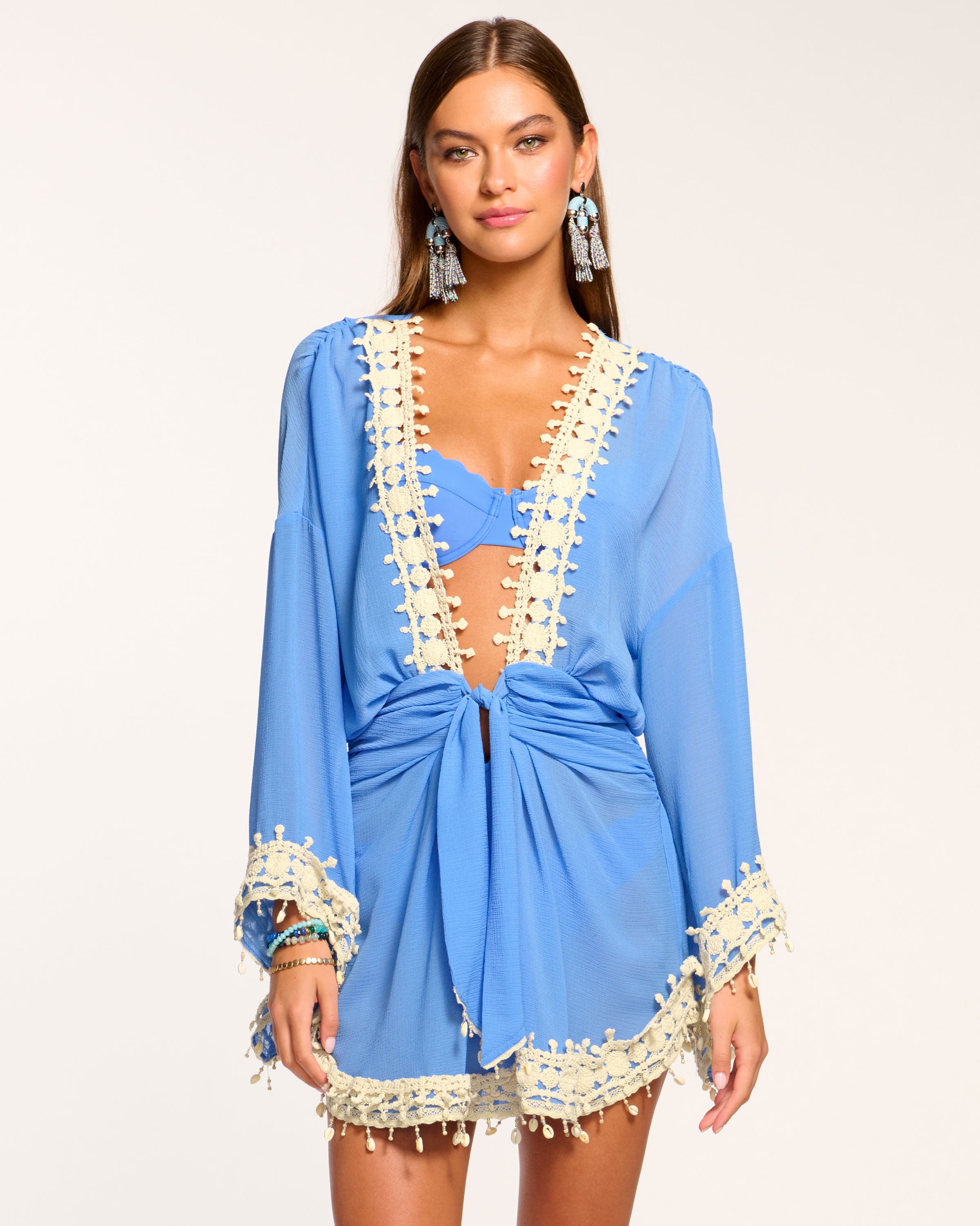 Jamie Embellished Coverup Mini Dress