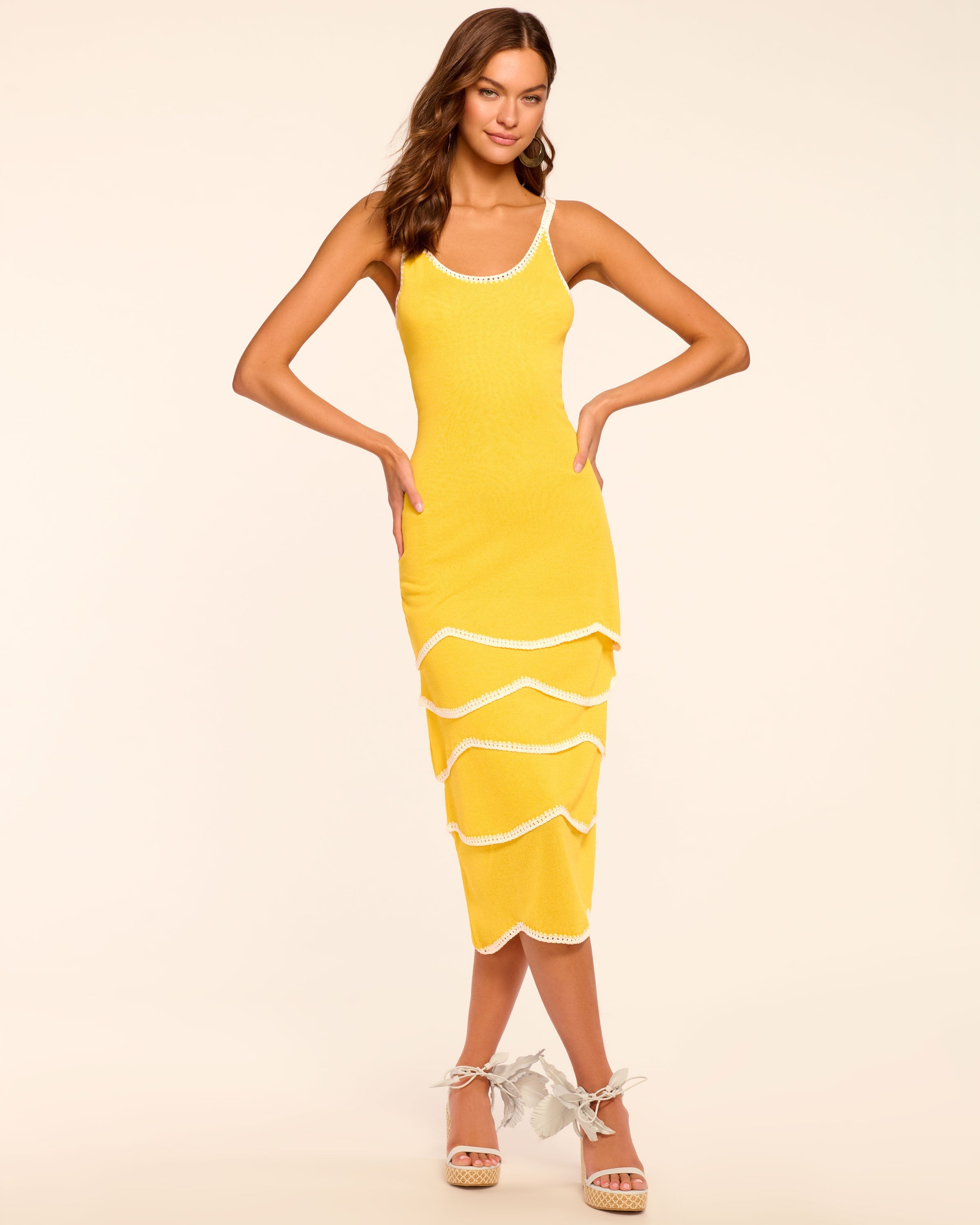 Aurelia Knit Tiered Midi Dress