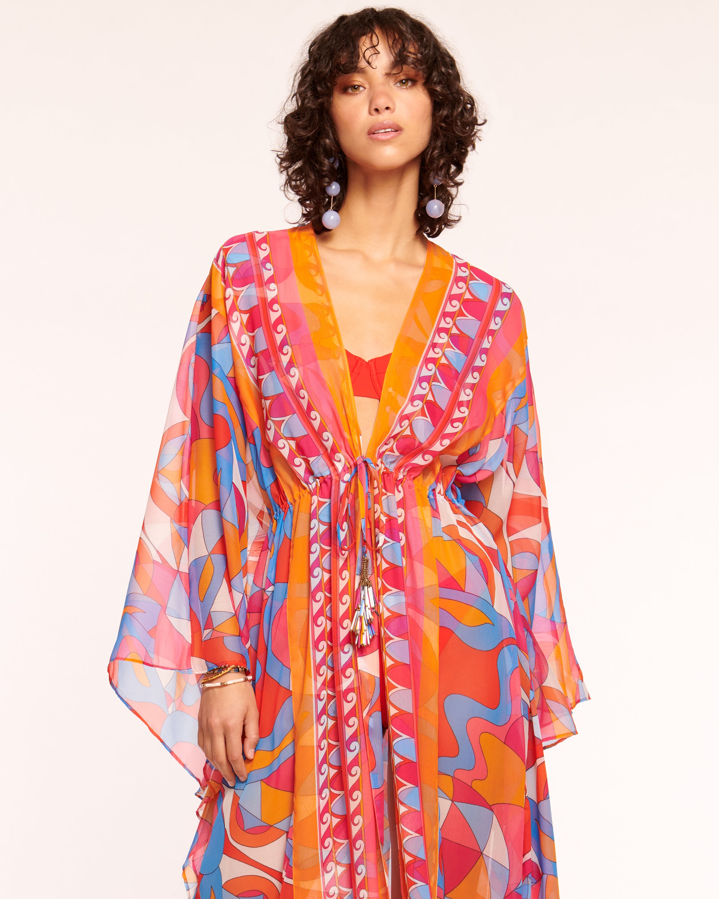 Phebe Long Sleeve Coverup Maxi Dress