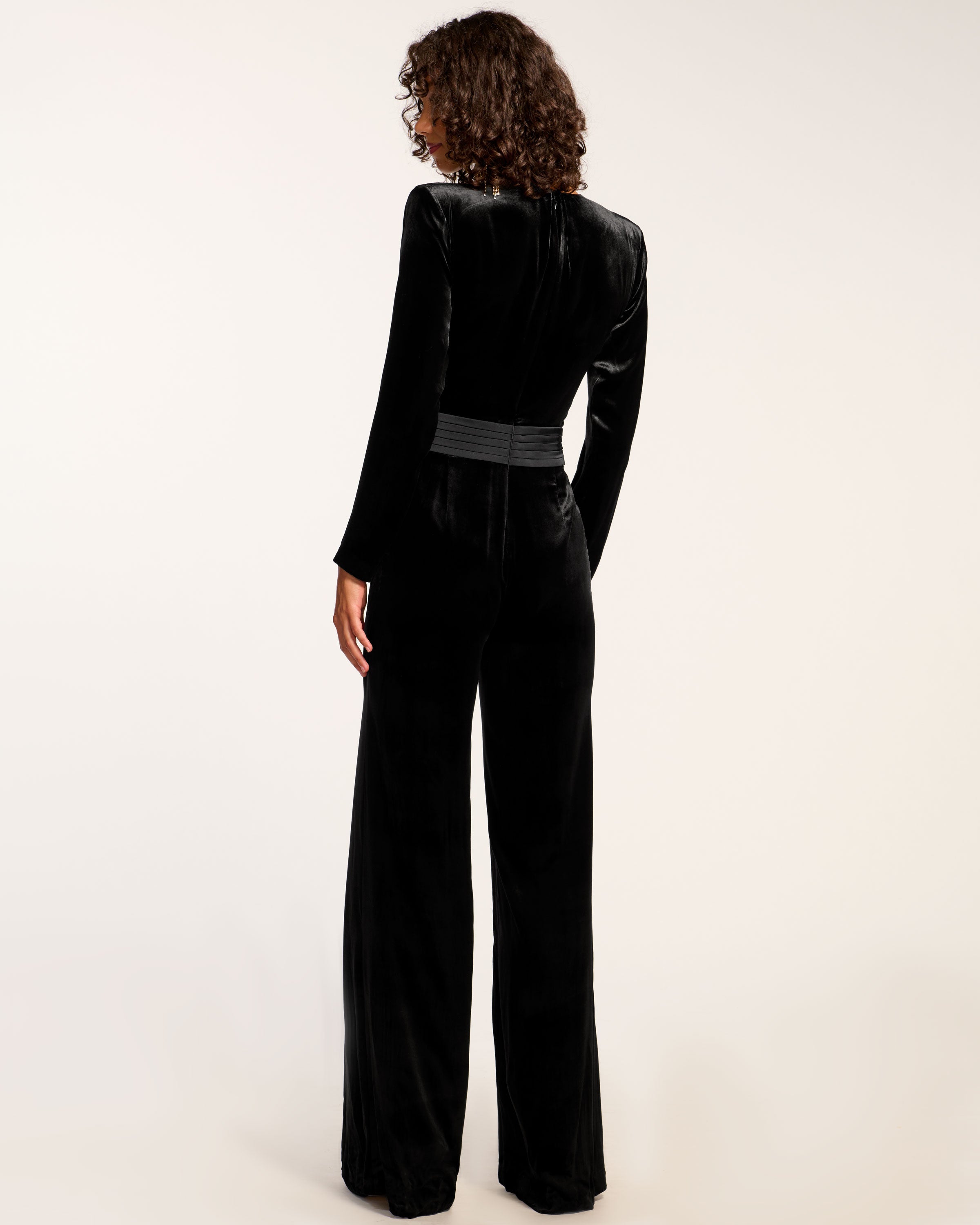 Gabriel Velvet Plunging Jumpsuit