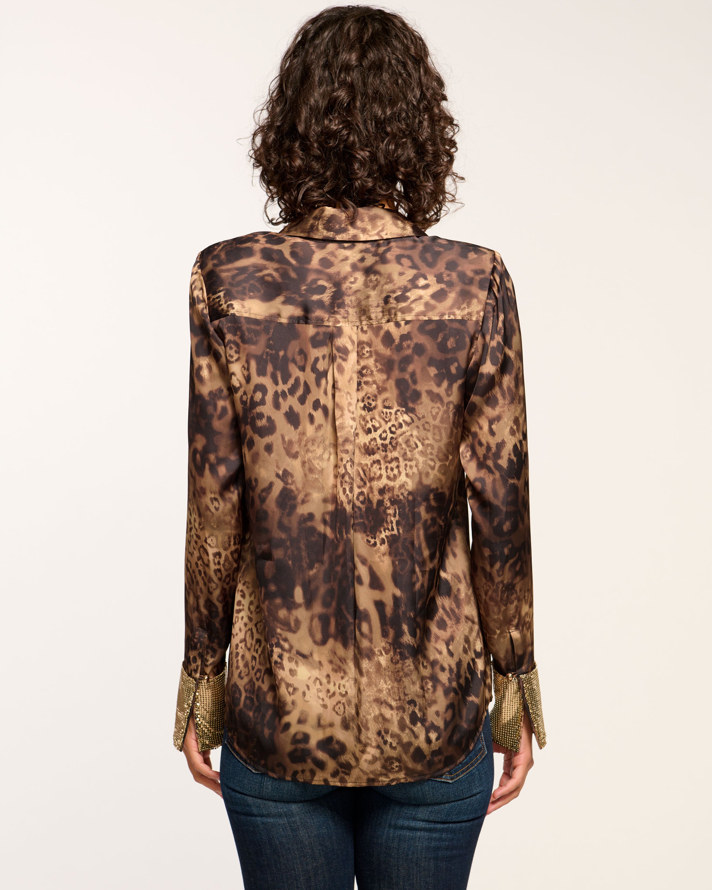 Chrystal Embellished Button Down Top