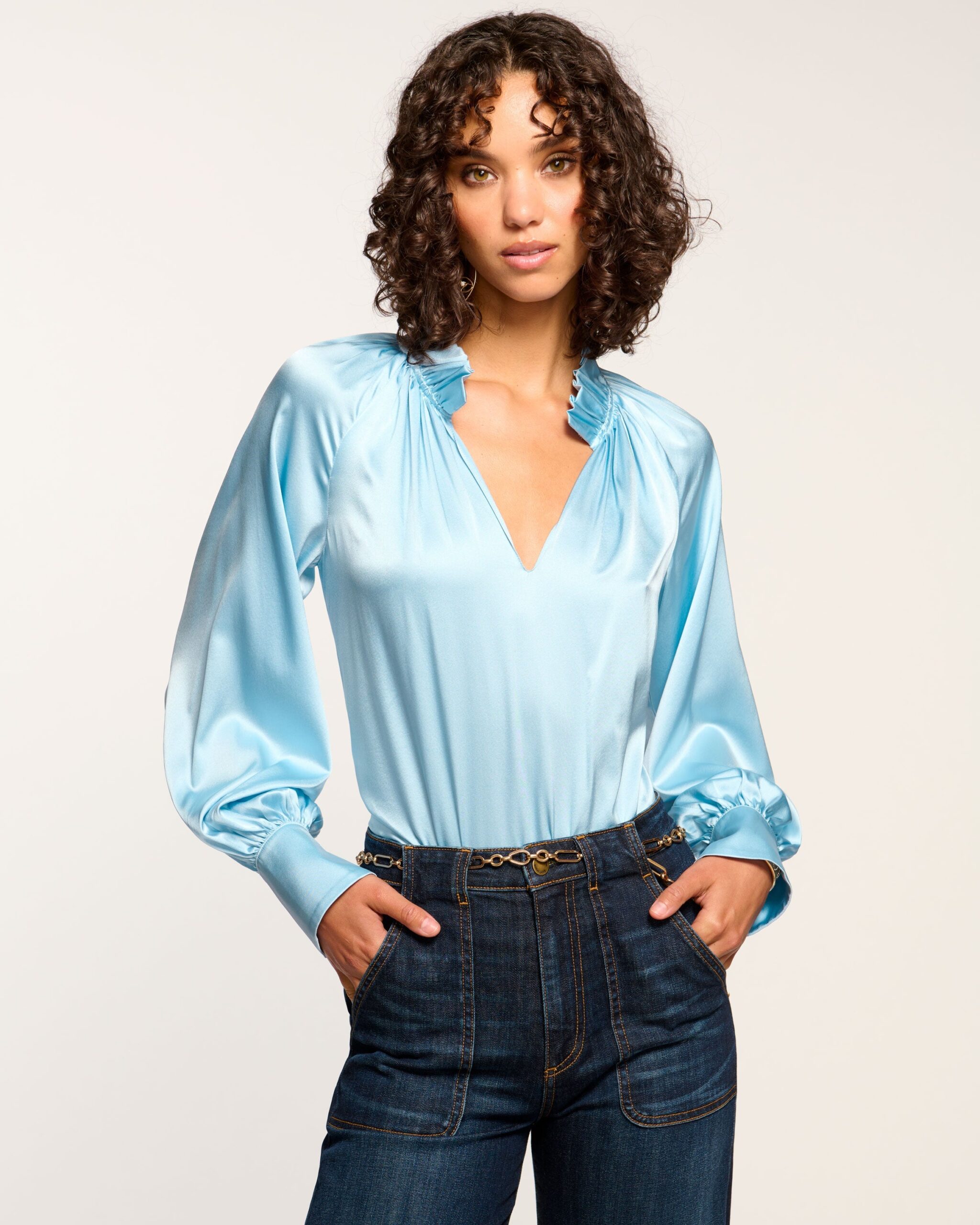 Gayle Silk Long Sleeve Blouse